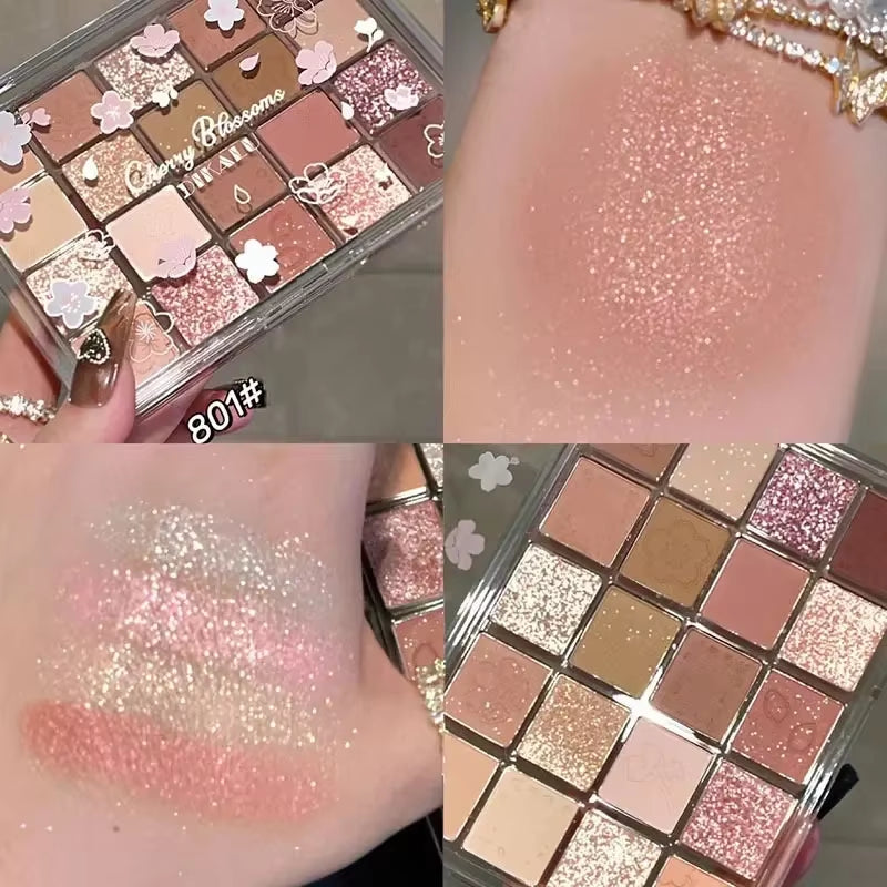 Glitter Eye Shadow Palette Waterproof Lasting Korean Makeup Palette Women Eyes Makeup Women Shiny Eyes Cosmetic Tools Wholesale