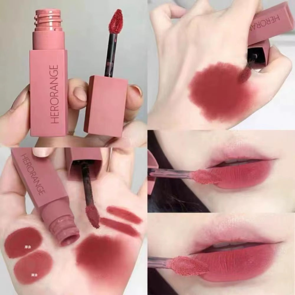 Powder Fog Fluffy Lipstick Lip Mud Hot Moisturizing Waterproof Sustained Air Lip Glaze Frosted Lip Gloss Korean Makeup Cosmetics