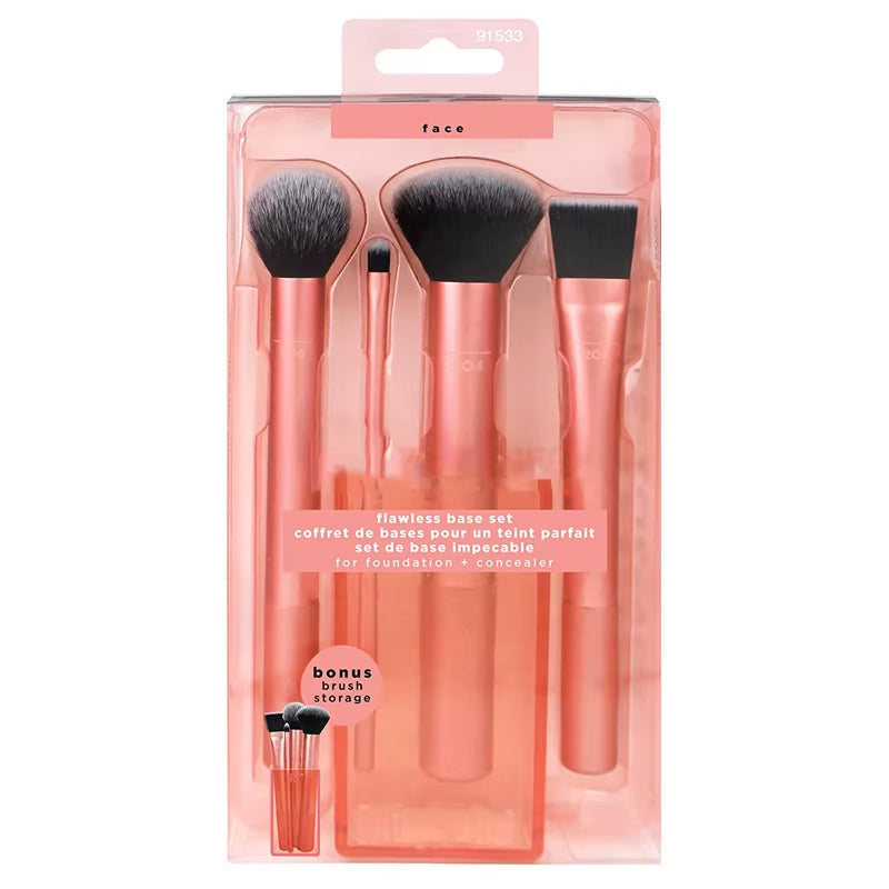 Premium Complete Makeup Brush Set: Powder, Blusher, Halo Dye, Eye Shadow Brushes, and Beauty Sponge