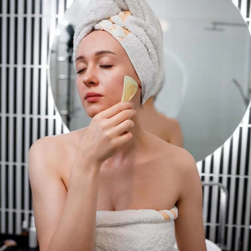 Gua Sha Stone Guasha Stone Facial Skin Care Comfortable Smooth Elegant Skin Care Gua Sha Massage Tool for Face Eyes and Neck