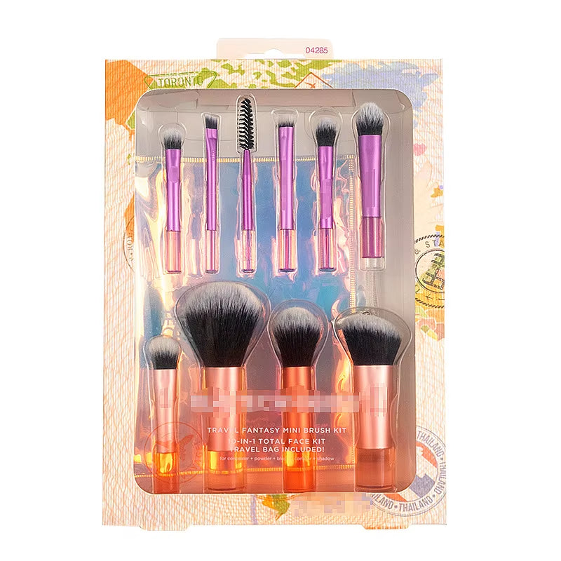 Premium Complete Makeup Brush Set: Powder, Blusher, Halo Dye, Eye Shadow Brushes, and Beauty Sponge