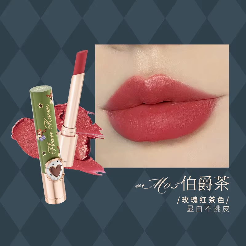 Flower Knows Circus Lipstick Velvet Moisture Matte Finish Waterproof Lip Stick Korean Makeup Lipgloss