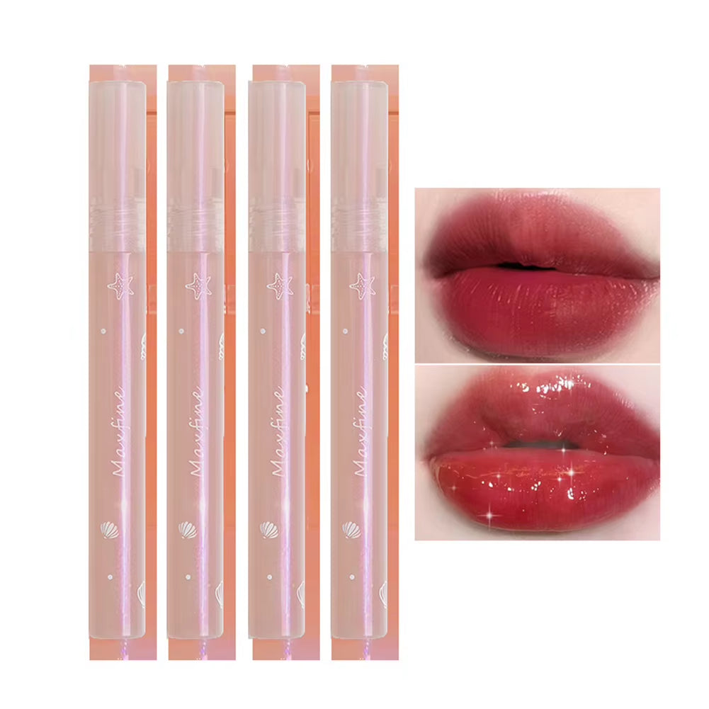 Mirror Water Lip Gloss Glitter Shimmer Lip Glaze Transparent Moisturizing Lip Oil Waterproof Lipstick Lip Tint Korean Makeup