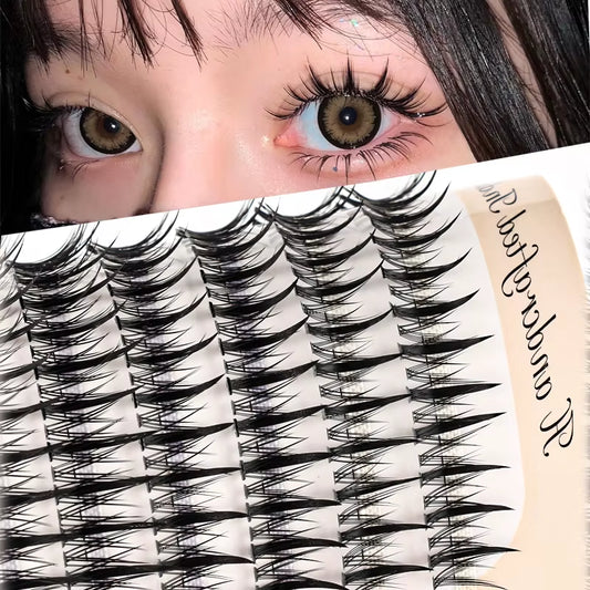 246 Bundles Manga False Eyelash Doll Eyes Natural Anime Eyelash Cosplay 3D Spiky Wispy Thick Mink Fake Eyelashes Korean Makeup