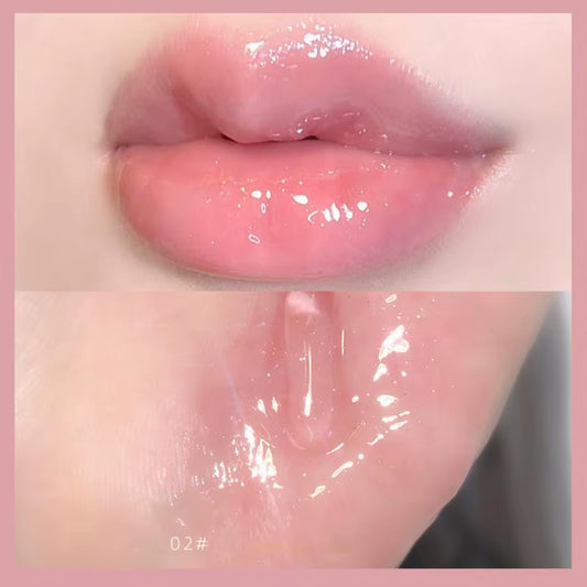 Mirror Water Lip Gloss Glitter Shimmer Lip Glaze Transparent Moisturizing Lip Oil Waterproof Lipstick Lip Tint Korean Makeup