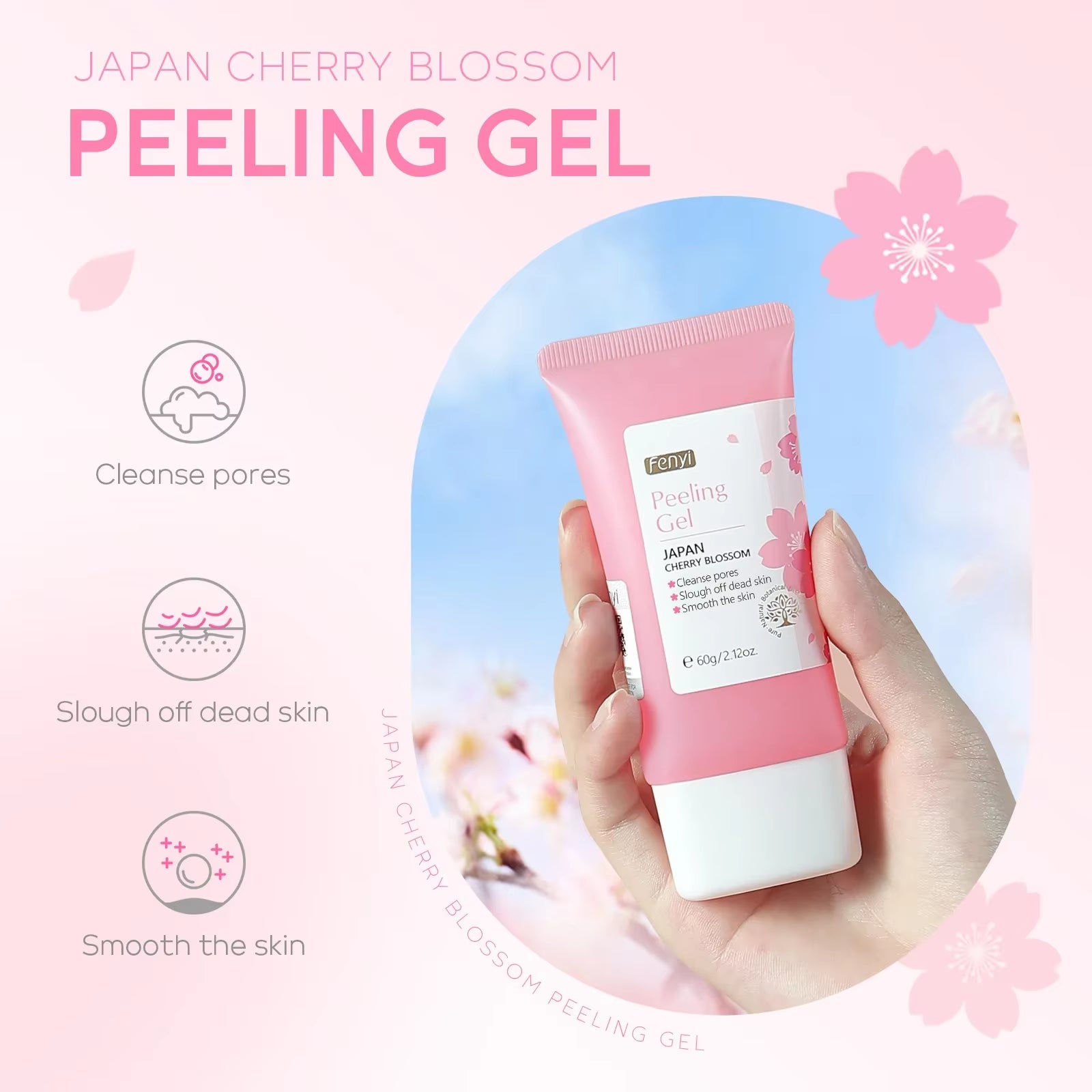 Face Deep Cleaning Exfoliating Gel Skin Care Whitening Moisturizer Repair Facial Scrub Skin Care 60G