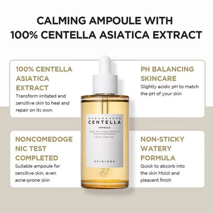 Centella Asiatica Toner Serum - Moisturizing Ampoule Essence for Sensitive Skin and Acne Treatment - Korean Skincare Lotion