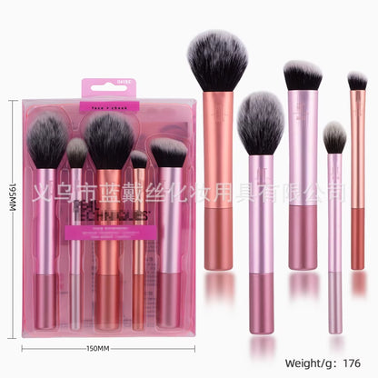 Premium Complete Makeup Brush Set: Powder, Blusher, Halo Dye, Eye Shadow Brushes, and Beauty Sponge
