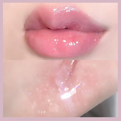 Mirror Water Lip Gloss Glitter Shimmer Lip Glaze Transparent Moisturizing Lip Oil Waterproof Lipstick Lip Tint Korean Makeup