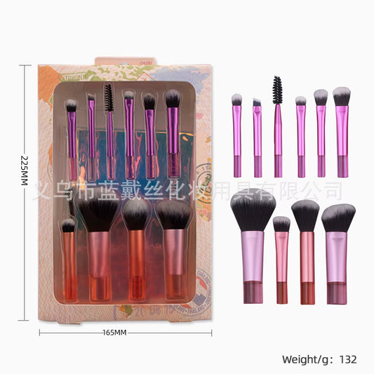 Premium Complete Makeup Brush Set: Powder, Blusher, Halo Dye, Eye Shadow Brushes, and Beauty Sponge